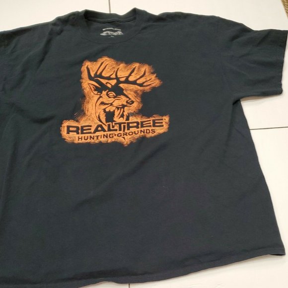 Realtree Hunting Goods Blackhorn River Black Orange T-Shirt XXL Good Condition - Picture 8 of 9